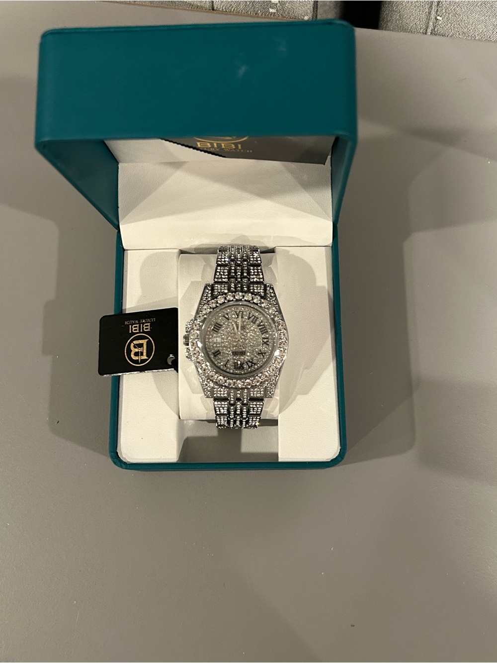 Milano Men’s Silver Crystal-Accented Stainless Watch